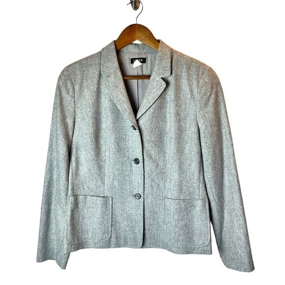J.Crew Womens Grey 100% Wool Blazer Size 8 - Picture 1 of 7